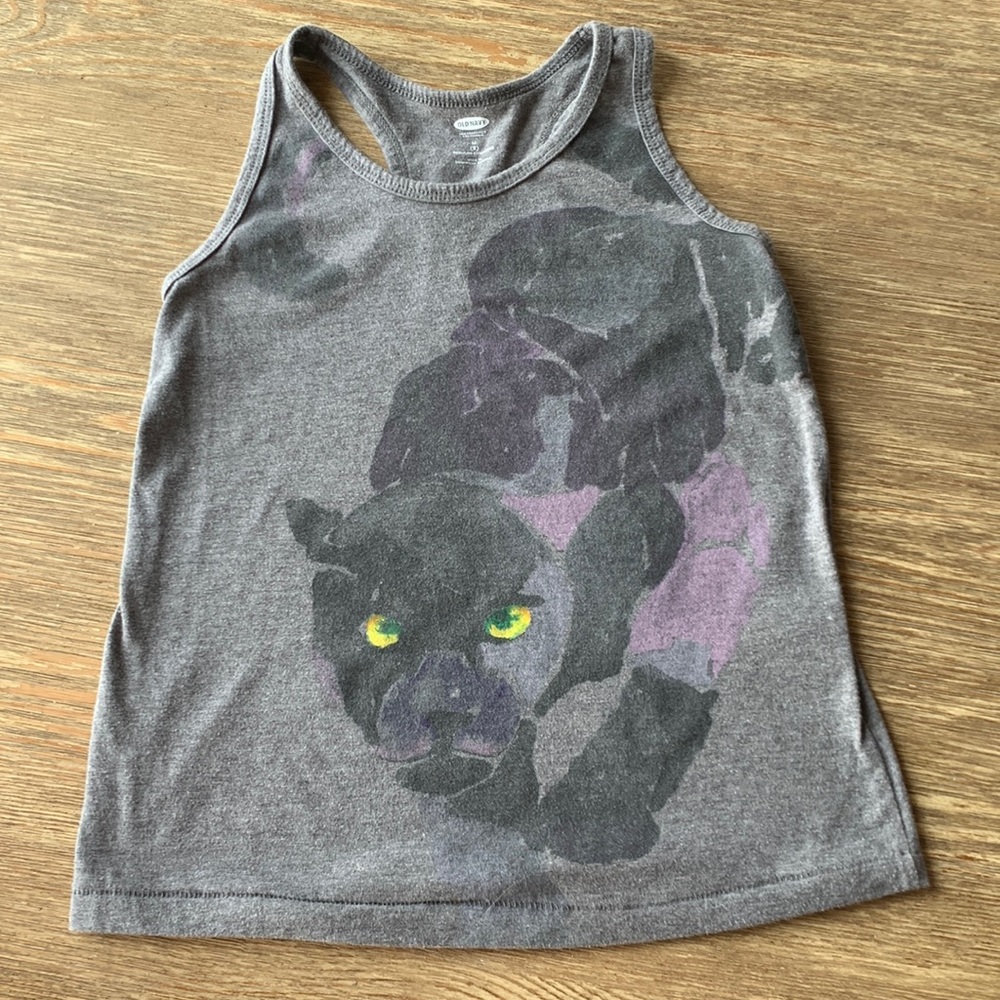 Old Navy Grey Panther Tank Girls M (8)